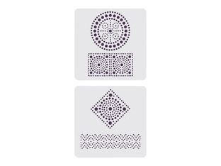 Graine Creative SLOW & ART - 2 pochoirs motif mandala - 15 x 15 cm