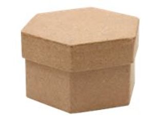 Graine Creative - Boite en carton à décorer - hexagone