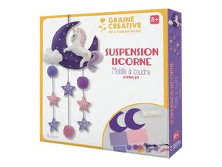 Graine Creative - mobile à coudre suspension - thème licorne