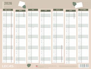 Lecas Brut - Calendrier 7 mois par face - 32 x 42 cm