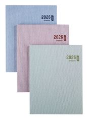 Agenda Toile Ocean - 1 semaine sur 2 pages - 17 x 22 cm - disponible dans différentes couleurs - Brepols