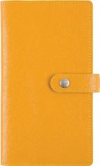 Agenda de poche spiralé Lady Kent - 1 semaine sur 2 pages - 9,5 x 17,5 cm - safran - Oberthur