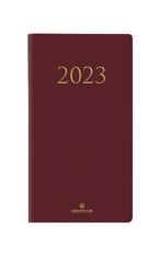 Agenda de poche Kiev - 1 semaine sur 2 pages - 9,5 x 17,5 cm - bordeaux - Oberthur
