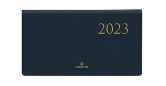 Agenda de poche à l'italienne Kiev - 1 semaine sur 2 pages - 9,5 x 17,5 cm - bleu marine - Oberthur