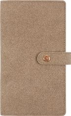 Agenda de poche spiralé Ramatuelle - 1 semaine sur 2 pages - 9,5 x 17,5 cm - taupe - Oberthur