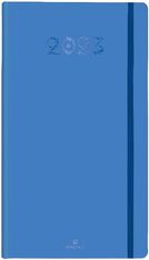 Agenda de poche Cachemire - 1 semaine sur 2 pages - 9,5 x 17,5 cm - bleu - Oberthur