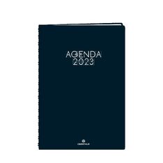 Agenda Portland - 1 semaine sur 2 pages - 17 x 24,5 cm - bleu marine - Oberthur