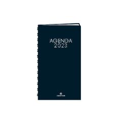 Agenda de poche Portland - 1 semaine sur 2 pages - 9,5 x 17,5 cm - bleu marine - Oberthur