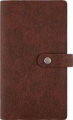 Agenda de poche spiralé Louisiane - 1 semaine sur 2 pages - 9,5 x 17,5 cm - brun - Oberthur