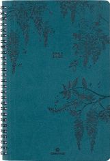 Agenda Primrose - 1 semaine sur 2 pages - 17 x 24,5 cm - bleu vert - Oberthur