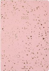 Agenda Céleste - 1 semaine sur 2 pages - 17 x 24,5 cm - rose - Oberthur