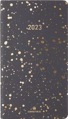 Agenda de poche Céleste - 1 semaine sur 2 pages - 9,5 x 17,5 cm - anthracite - Oberthur