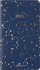 Agenda de poche Céleste - 1 semaine sur 2 pages - 9,5 x 17,5 cm - bleu marine - Oberthur