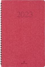 Agenda wire'o Glasgow - 1 semaine sur 2 pages - 17 x 24,5 cm - rouge - Oberthur