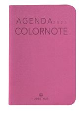 Agenda Colornote - 1 semaine sur 2 pages - 10 x 15 cm - fuchsia - Oberthur