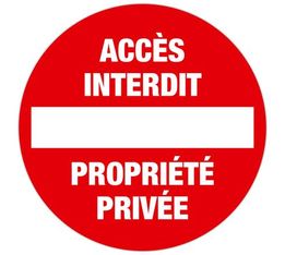 Exacompta - Panneau de signalisation non adhésif - Propriété privée  - 30 cm de diamètre