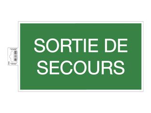 Exacompta - Panneau de signalisation adhésif - Issue de secours - 35 cm de diamètre