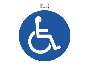 Exacompta - Panneau adhésif - Réservé handicapés - 30 cm de diamètre