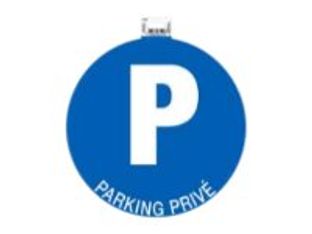 Exacompta - Panneau de signalisation adhésif - Parking privé - 30 cm de diamètre