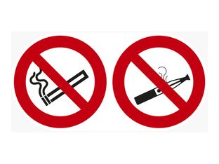 Exacompta - Panneau Interdiction de vapoter et fumer - 30 x 15 cm - rouge