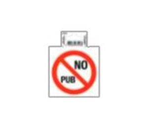 Exacompta - 4 Pictogrammes - No Pub - 100 x 100 mm