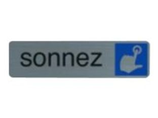 Exacompta - Pictogramme - Sonnez - 44 x 165 mm - aluminium brossé