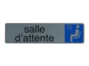 Exacompta - Pictogramme - Salle d'attente - 44 x 165 mm - aluminium brossé