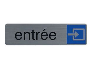 Exacompta - Pictogramme - Entrée - 44 x 165 mm - aluminium brossé