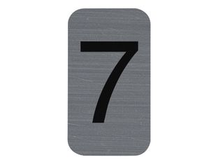 Exacompta - Plaque adhésive chiffre 7 - 25 x 44 mm - aluminium brossé