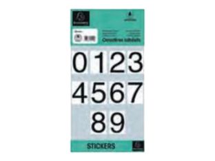 Exacompta - Pack de 41 Lettres adhésives A à Z - 40 mm (hauteur) - noir