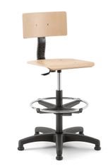 Siege technique RUMBA  - tabouret assis-debout - assise bois
