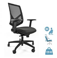 Fauteuil de bureau UNIT AIR - Accoudoirs en option - noir