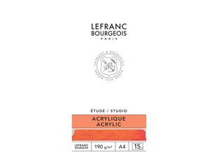Lefranc Bourgeois Studio - Papier pour peinture acrylique - A4 - 15 feuilles