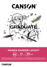 Canson Graduate Manga Marker Layout - Bloc dessin - 50 feuilles - A4 - 70 gr