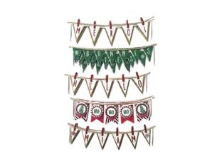 Graine Creative - 5 adhésifs décoratifs - guirlande de noël effet 3D - 10.5 cm