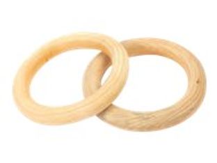 Graine Creative - lot de 4 anneaux en bois - 5.5 cm de diametre