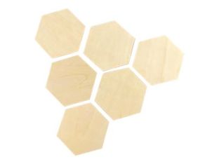 Graine Creative - Boîte de 6 formes hexagonales - bois