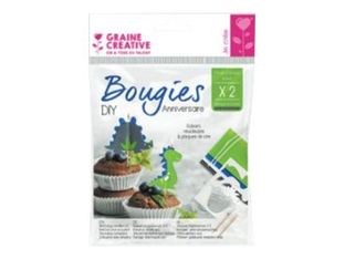 Graine Creative - kit de fabrication de bougies anniversaire - dinosaures