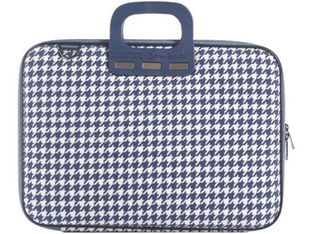 Bombata Pied de poule - Sacoche pour ordinateur portable 15" - bleu marine