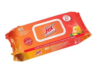 Jex Professional - 80 lingettes nettoyantes désinfectantes - soleil de Corse
