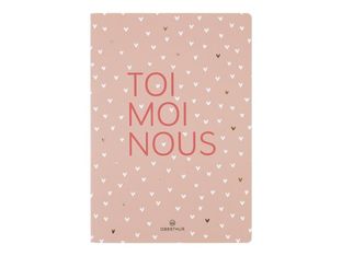 Oberthur Mots doux - Carnet de notes souple - A5 - ligné - 200 pages - toi moi nous