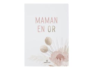 Oberthur Mots doux - Carnet de notes souple - A5 - ligné - 200 pages - maman en or