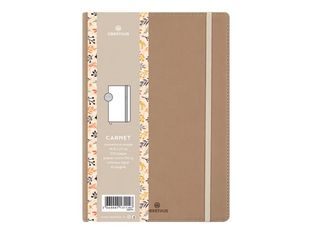 Oberthur Carmen - Carnet de notes souple - A5 - ligné - 200 pages - sable