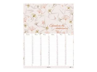 Oberthur Sakura - Calendrier pour les anniversaires - 33,5 x 43 cm