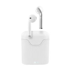 T'nB FEAT - Kit main libre - écouteurs sans fil bluetooth avec boitier de charge - blanc
