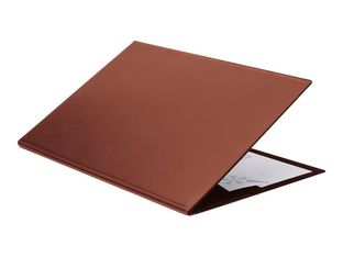 L'Agenda Moderne Satiny - Sous-main à rabat - 56 x 38 cm - marron - Quo Vadis