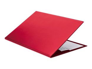 L'Agenda Moderne Satiny - Sous-main à rabat - 56 x 38 cm - rouge - Quo Vadis