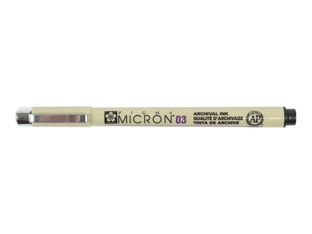 Sakura Pigma Micron - Rotulador - negro - tinta pigmentada al agua - 0.35 mm - ultrafino