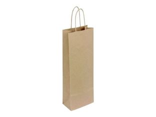 Logistipack - 50 sacs cadeau Kraft - 14 cm x 8 cm x 39 cm - brun