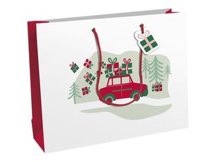 Clairefontaine - Sac cadeau - ho ho ho rouge - 37,3 cm x 11,8 cm x 27,5 cm